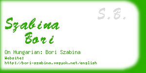 szabina bori business card